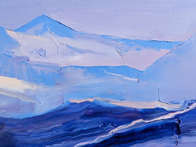 Mountains Switzerland Impressionistic Painting Yehor Dulin - Subjektiv.art