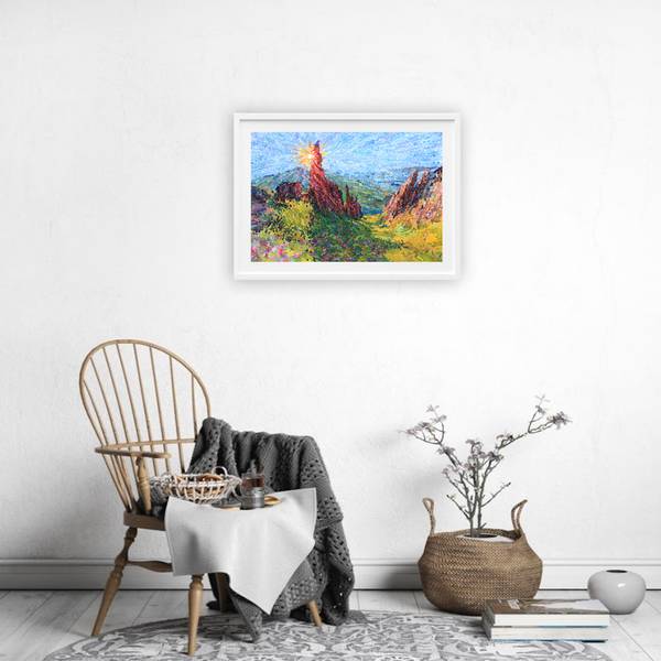 Shpytsi Mountains in the Carpathian National Park Impressionistic Painting Tanbelia artist - Subjektiv.art