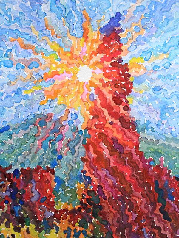 Shpytsi Mountains in the Carpathian National Park Impressionistic Painting Tanbelia artist - Subjektiv.art