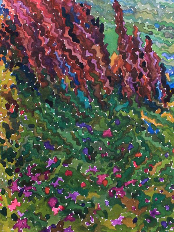 Shpytsi Mountains in the Carpathian National Park Impressionistic Painting Tanbelia artist - Subjektiv.art