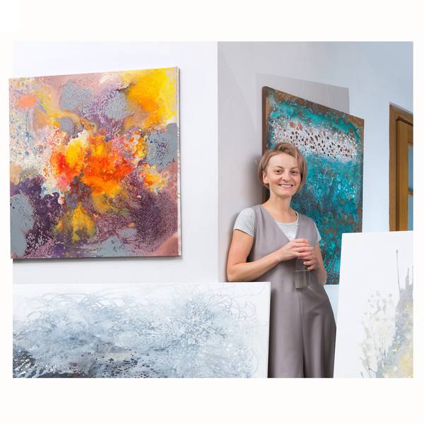 Sun storm Abstract Painting Alena Kuznetsova - Subjektiv.art