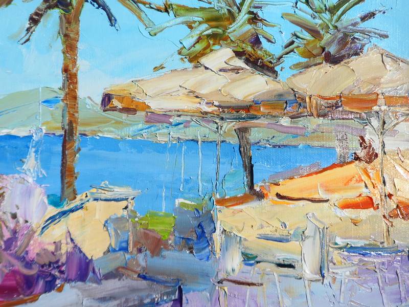 " Favorite cafe" Impressionistic Painting Yehor Dulin - Subjektiv.art