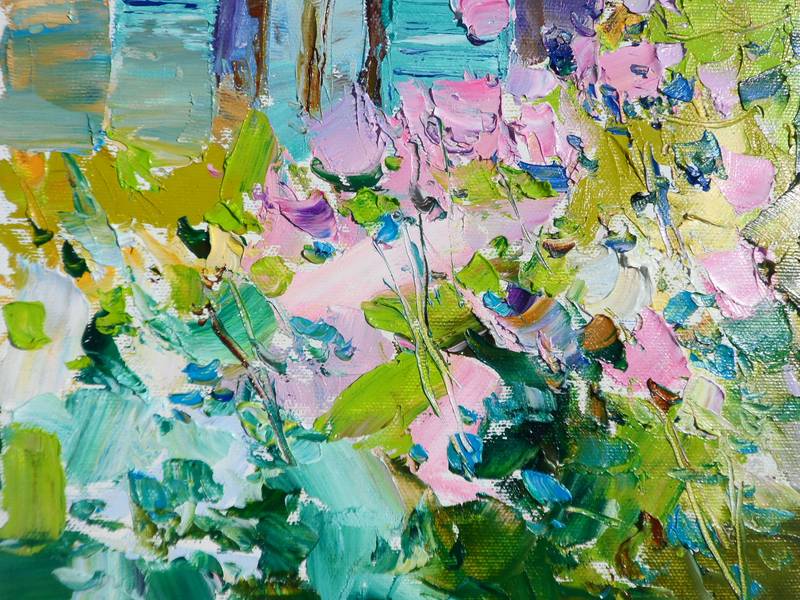 Roses under my window Fine Art Painting Yehor Dulin - Subjektiv.art