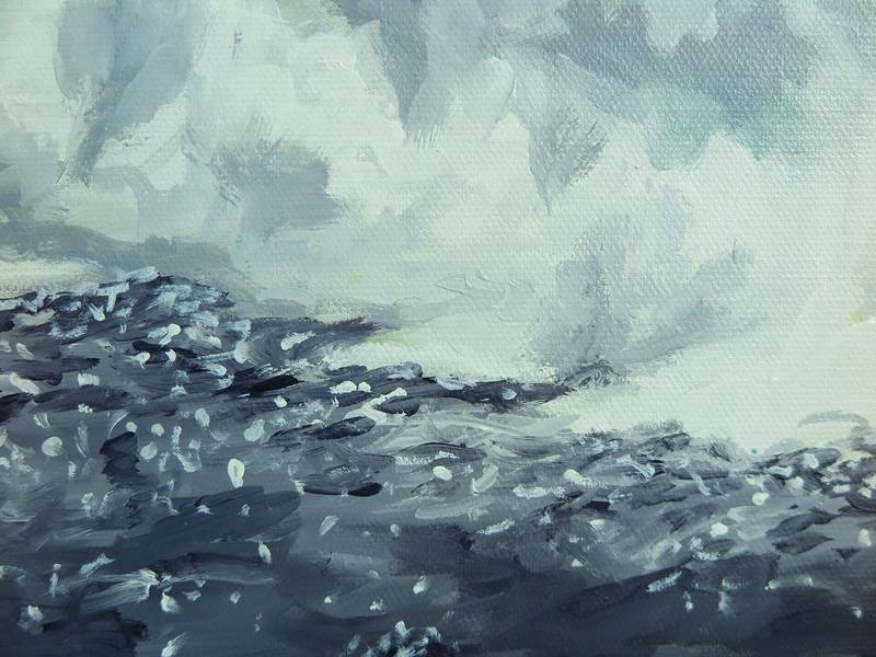 Plage de Bussaghlia Fine Art Painting Karine Bartoli - Subjektiv.art