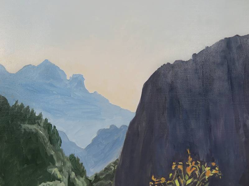 Route d'Évisa Fine Art Painting Karine Bartoli - Subjektiv.art