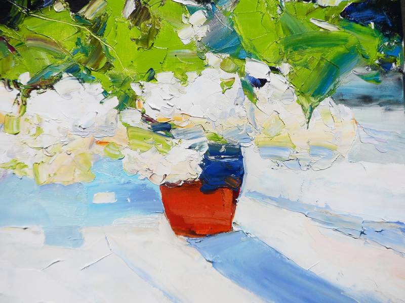 Spring flowers Impressionistic Painting Yehor Dulin - Subjektiv.art