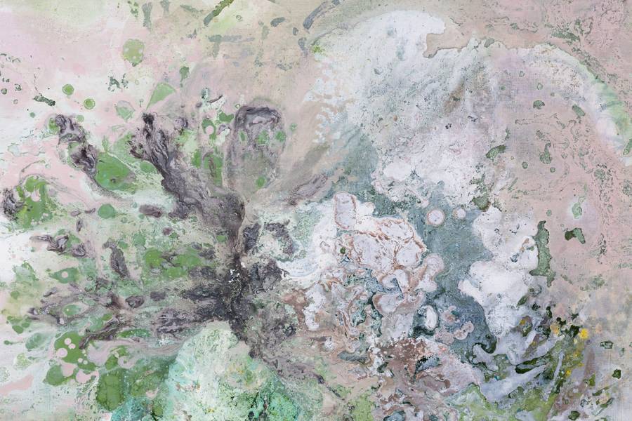 Beautiful Green Abstract Painting Alena Kuznetsova - Subjektiv.art