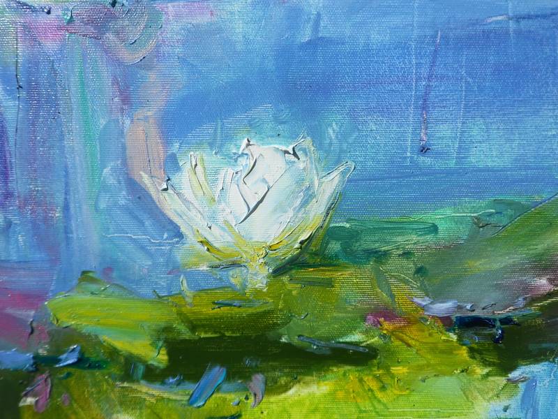 water lilies  Impressionistic Painting Yehor Dulin - Subjektiv.art
