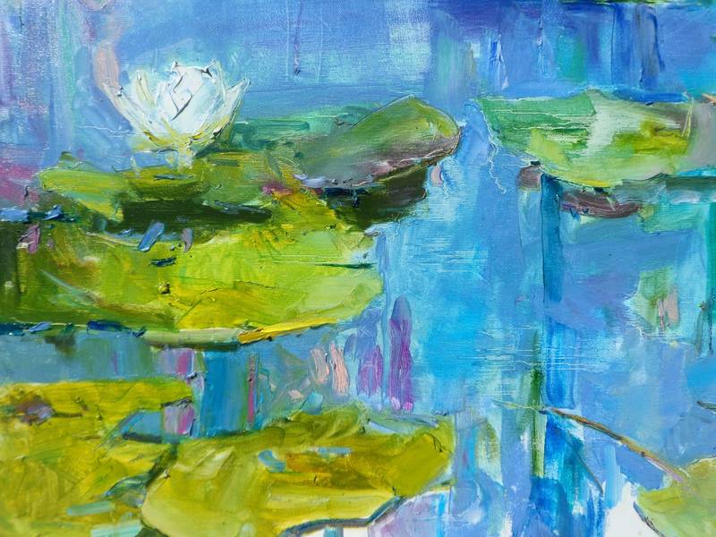 water lilies  Impressionistic Painting Yehor Dulin - Subjektiv.art