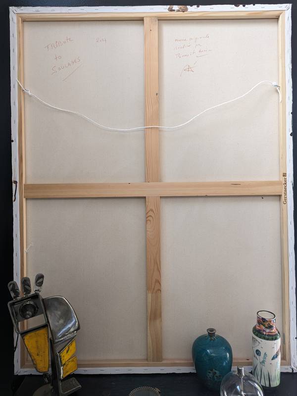 Tribute to Soulages Abstract Painting Benoit Guerin - Subjektiv.art