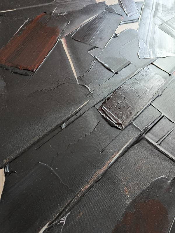 Tribute to Soulages Abstract Painting Benoit Guerin - Subjektiv.art