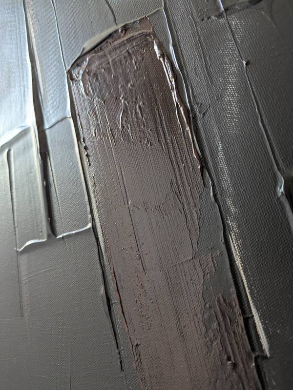 Tribute to Soulages Abstract Painting Benoit Guerin - Subjektiv.art