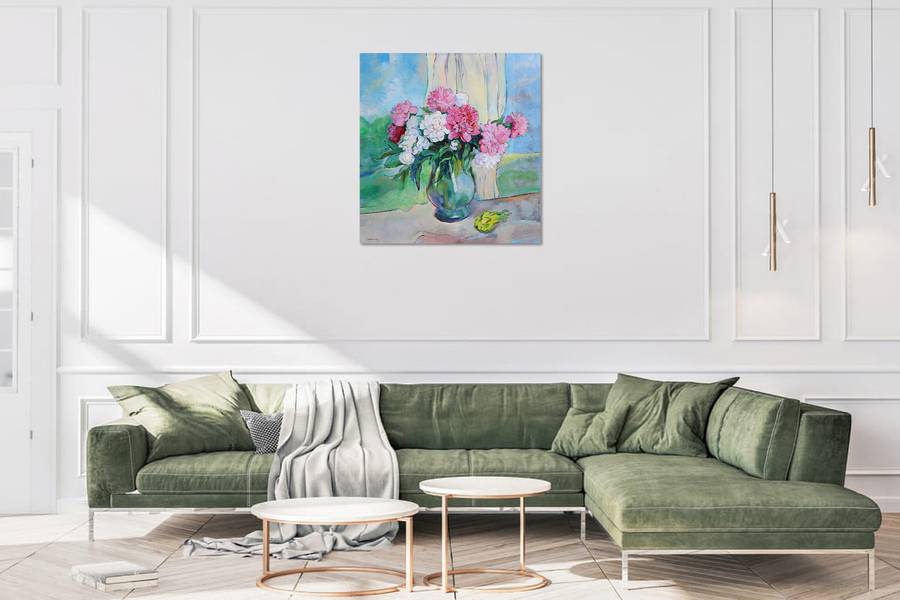 Still life with peonies  Fine Art Painting Artem Andreichuk - Subjektiv.art