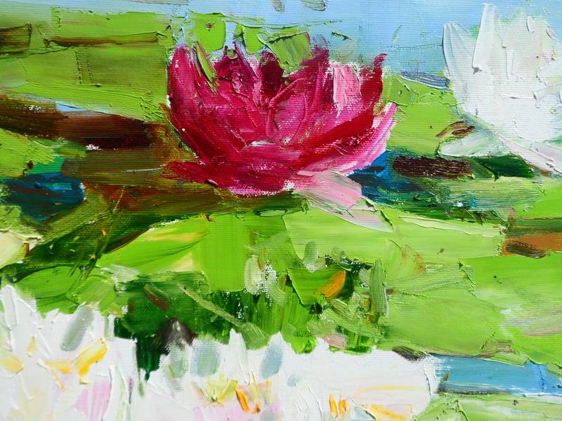 Water Lilies Impressionistic Painting Yehor Dulin - Subjektiv.art