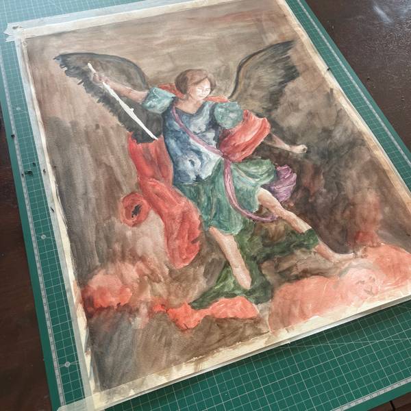 St. Michael the Archangel Organic Painting Catarina Vasco - Subjektiv.art