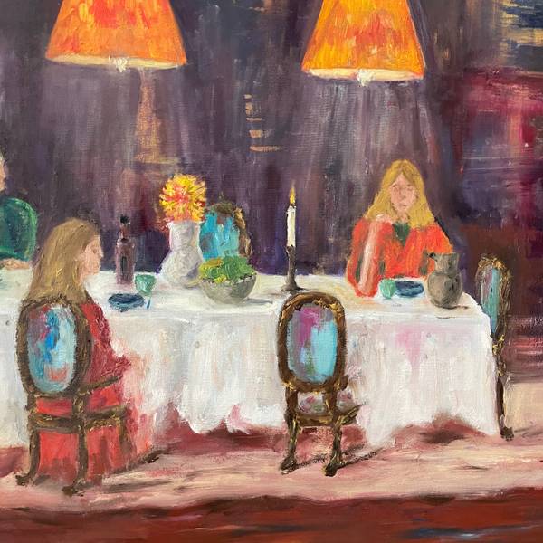 Dinner Impressionistic Painting Catarina Vasco - Subjektiv.art