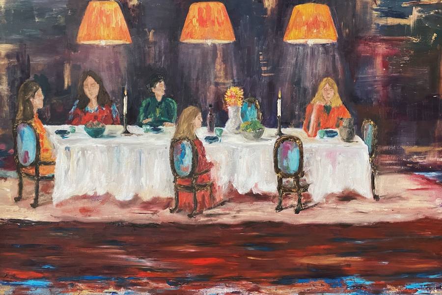 Dinner Impressionistic Painting Catarina Vasco - Subjektiv.art