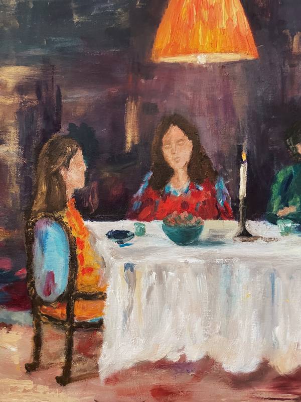 Dinner Impressionistic Painting Catarina Vasco - Subjektiv.art