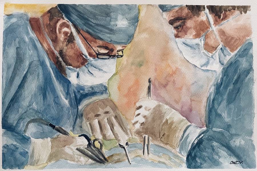 3 Surgeons Organic Painting Catarina Vasco - Subjektiv.art