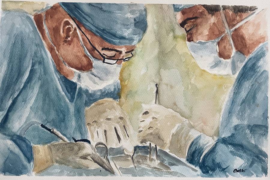 3 Surgeons Organic Painting Catarina Vasco - Subjektiv.art