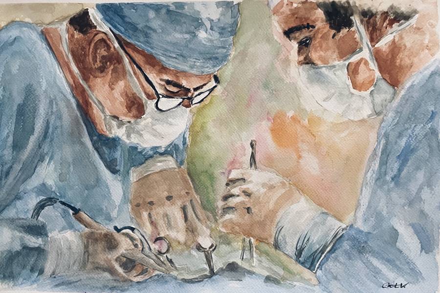 3 Surgeons Organic Painting Catarina Vasco - Subjektiv.art