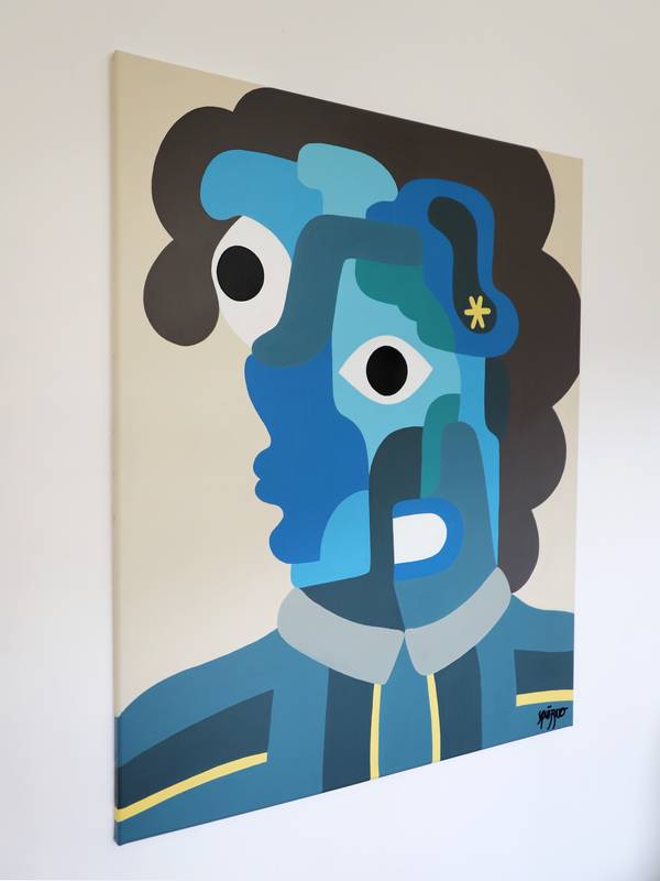 Blue queen Graphic, illustrative and typographic Painting Antony Squizzato - Subjektiv.art