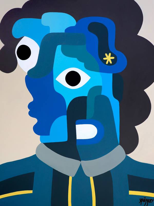 Blue queen Graphic, illustrative and typographic Painting Antony Squizzato - Subjektiv.art