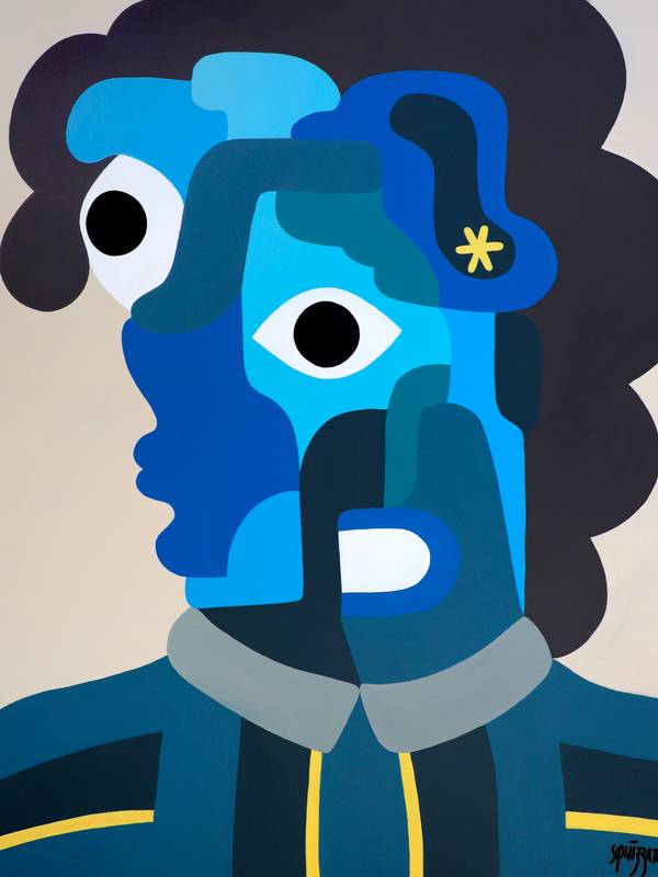 Blue queen Graphic, illustrative and typographic Painting Antony Squizzato - Subjektiv.art