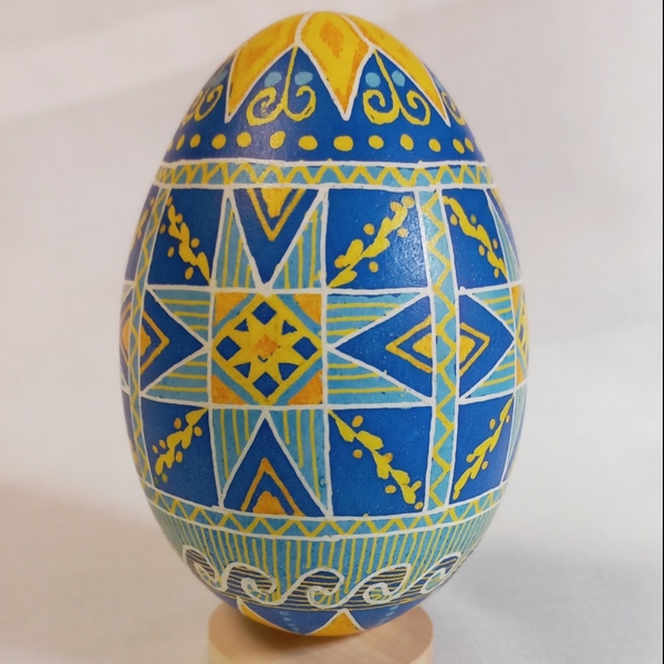 Pysanka "Star of Ukraine" Painting Olena Nemkova - Subjektiv.art