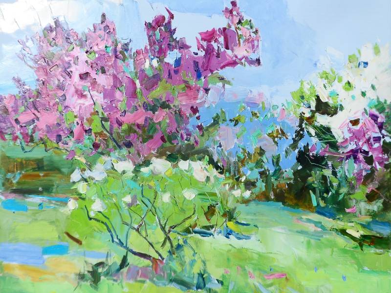 Magical garden Impressionistic Painting Yehor Dulin - Subjektiv.art