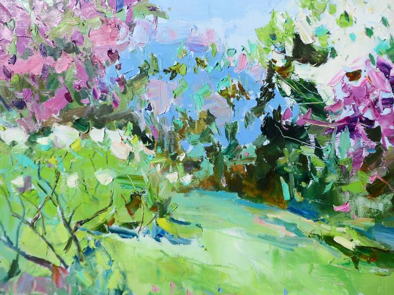 Magical garden Impressionistic Painting Yehor Dulin - Subjektiv.art