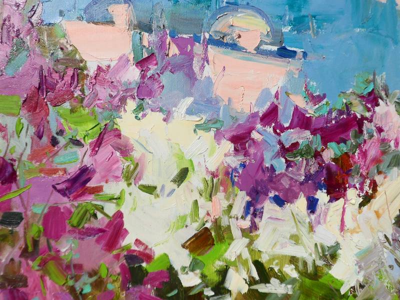 Lilac garden Impressionistic Painting Yehor Dulin - Subjektiv.art