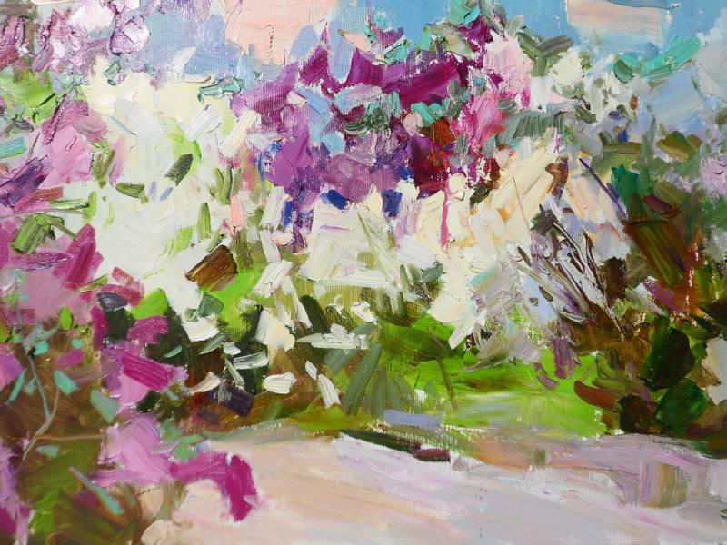 Lilac garden Impressionistic Painting Yehor Dulin - Subjektiv.art