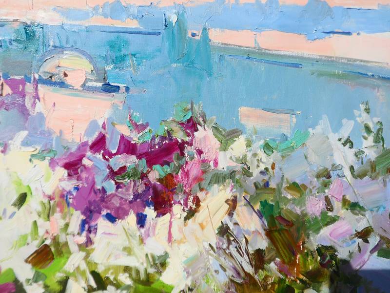 Lilac garden Impressionistic Painting Yehor Dulin - Subjektiv.art