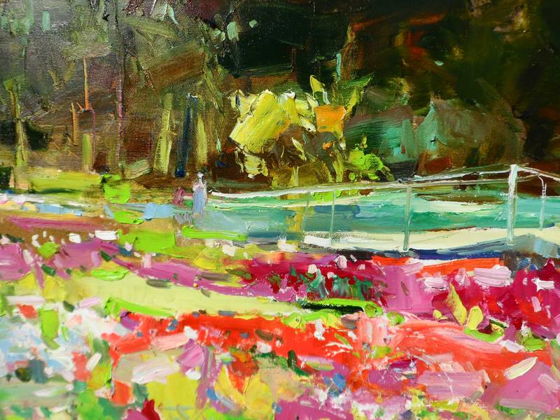Garden Peonies Fine Art Painting Yehor Dulin - Subjektiv.art