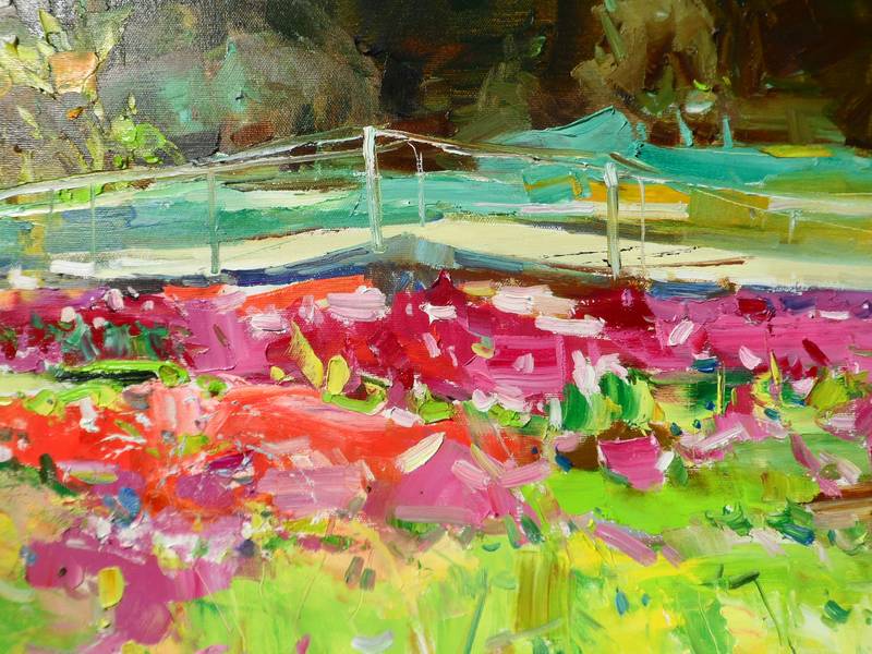 Garden Peonies Fine Art Painting Yehor Dulin - Subjektiv.art