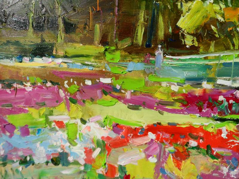 Garden Peonies Fine Art Painting Yehor Dulin - Subjektiv.art