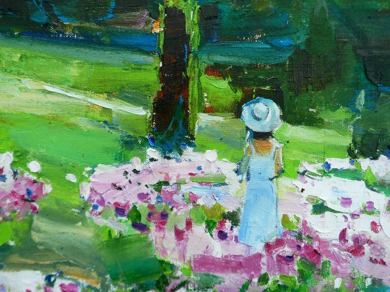 Garden Peonies Impressionistic Painting Yehor Dulin - Subjektiv.art