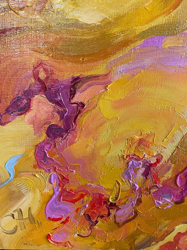 Orchid Abstract Painting Julia Chemerys - Subjektiv.art