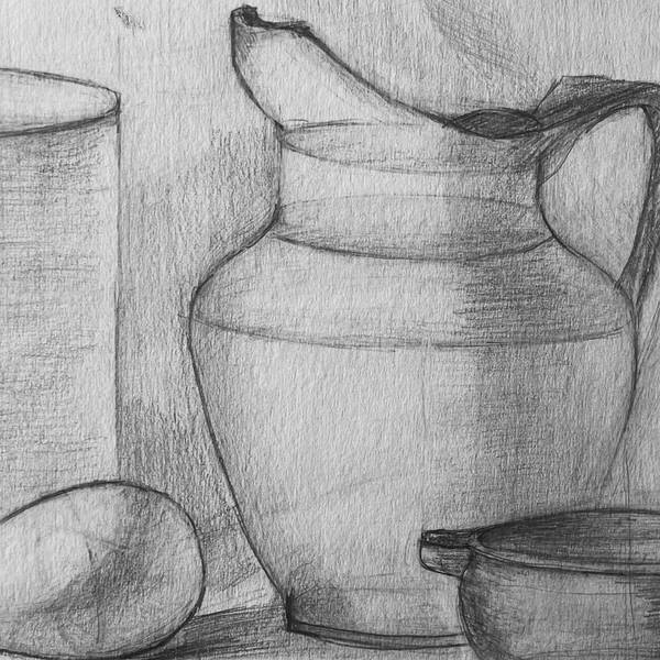 Geometric Still Life Photorealistic Drawing Catarina Vasco - Subjektiv.art