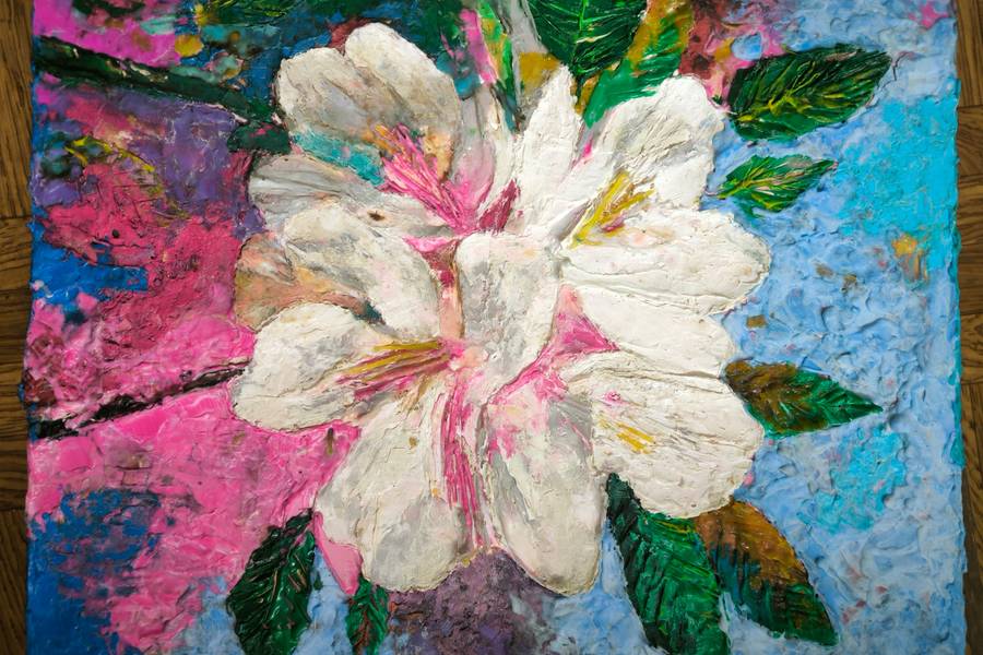 Flower #2 Collage Mixed media Dmitry  Ulyanov  - Subjektiv.art