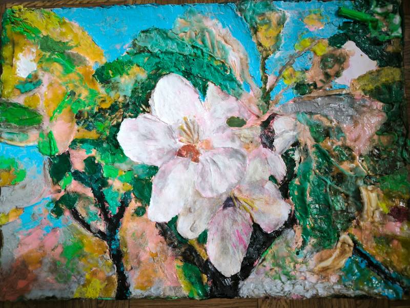 Flower #4 Collage Mixed media Dmitry  Ulyanov  - Subjektiv.art