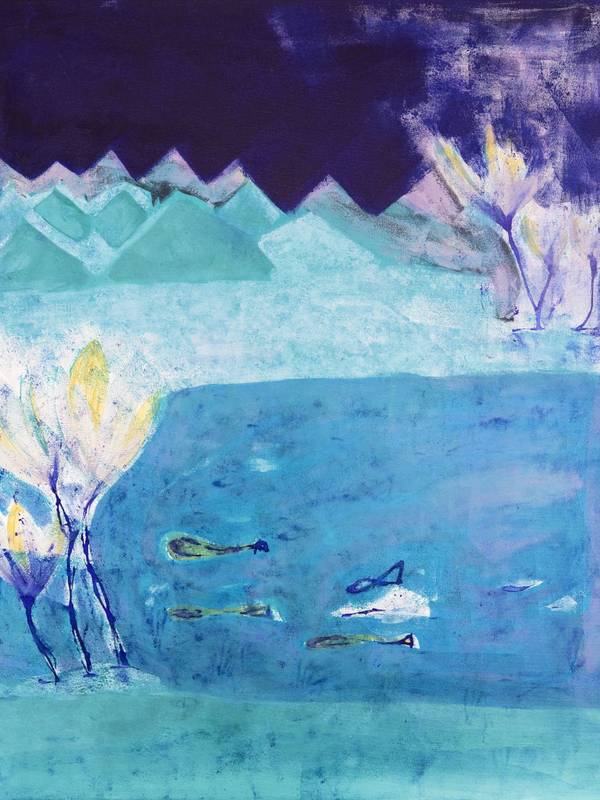Mediterraneo Expressive and gestural Painting Claudia De La Hoz - Subjektiv.art
