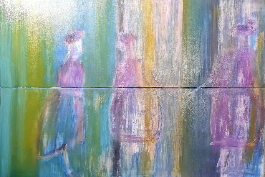 Phalenes Abstract Painting Claudia De La Hoz - Subjektiv.art