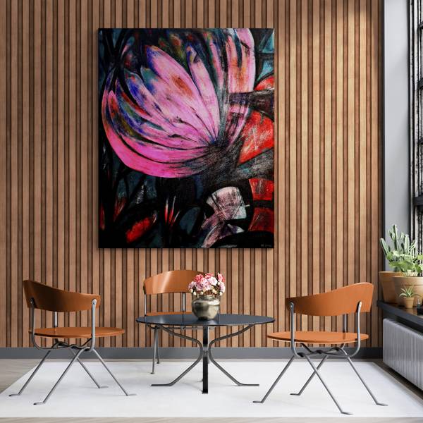 Wild tulipan Abstract Painting Claudia De La Hoz - Subjektiv.art