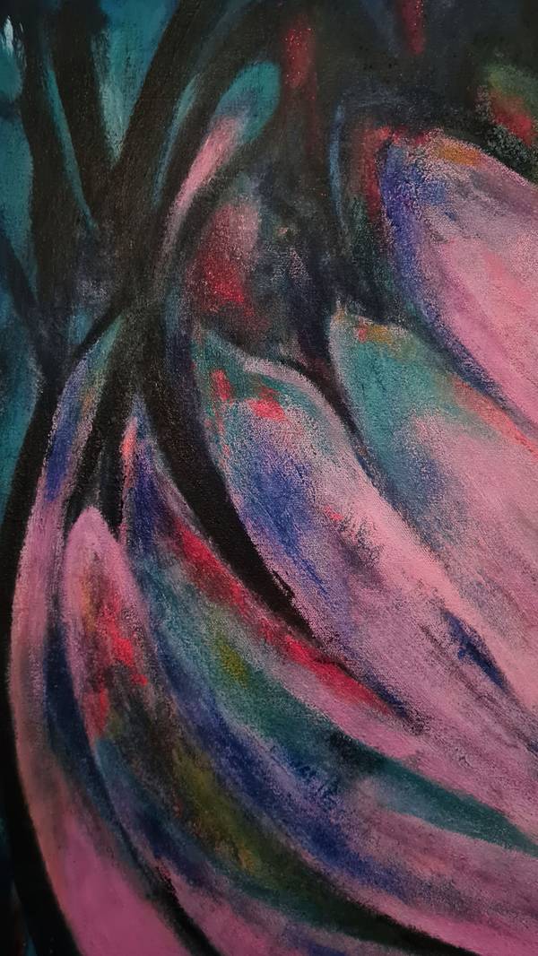 Wild tulipan Abstract Painting Claudia De La Hoz - Subjektiv.art