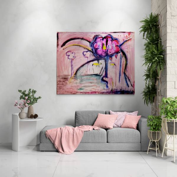 Extravagant love Abstract Painting Claudia De La Hoz - Subjektiv.art