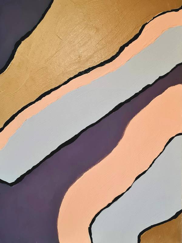 Waves Abstract Painting Claudia De La Hoz - Subjektiv.art