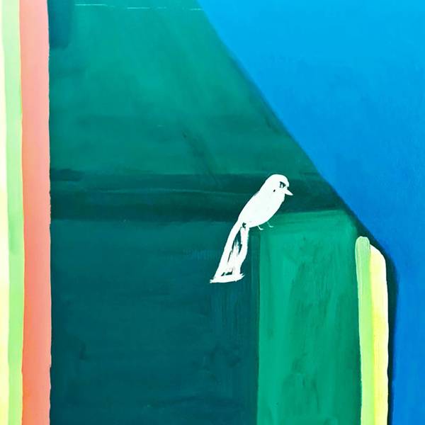 Un afternoon bird Abstract Painting Claudia De La Hoz - Subjektiv.art