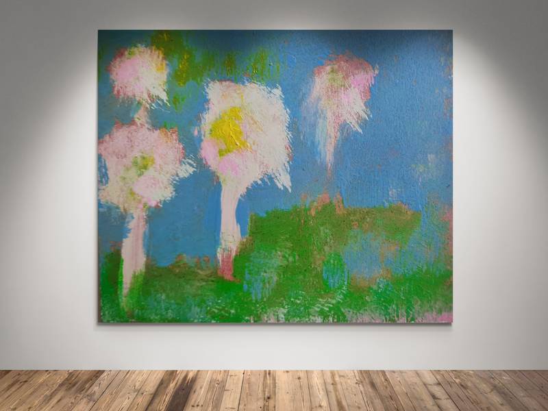 Arbres Abstract Painting Claudia De La Hoz - Subjektiv.art